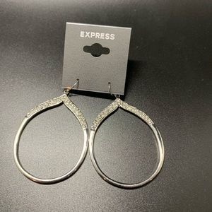 Express silver earrings